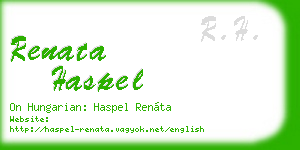renata haspel business card